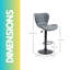 Swivel Upholstered Adjustable Height Counter Stool with Metal Frame