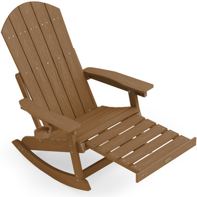 Chaise berçante d'extérieur surdimensionnée en plastique Adirondack