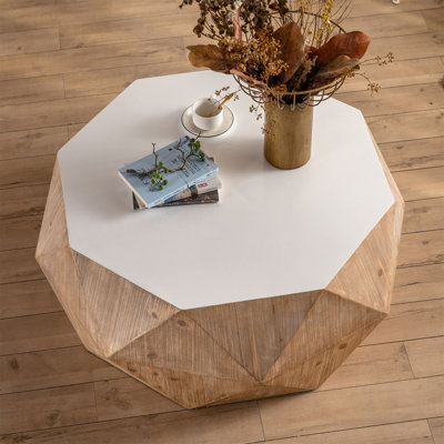 Three-Dimensional Embossed Pattern Design American Retro Style Coffee Table