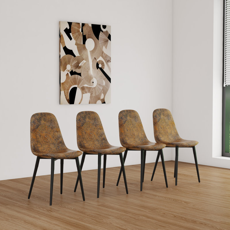 Chaises de salle à manger Collett, Brown, Noir
