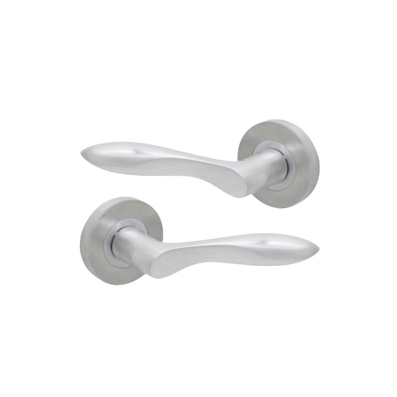 Pearle Lever Door Handle, Satin Chrome