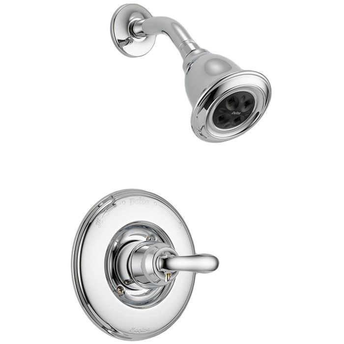 Garniture de robinet de douche avec poignées levier et technologie h2okinetic linden, Chrome / technologie H2Okinetic