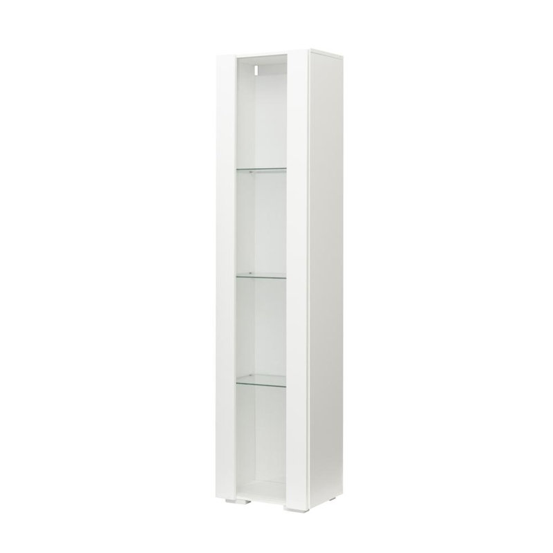Side Mitsi With Aluminum Strip Lamp,With Large Storage Space, White