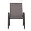 Ensemble de chaises de patio 4 pièces, chaises de camping d'extérieur en tissu respirant PVC-coated polyester, accoudoirs et dossier haut, peu encombrant, brun