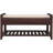 Alexandria Wood Storage Bench, Shoe Rack with Cushioned Seat and Drawers, Multipurpose Entryway Storage Bench-1395311647