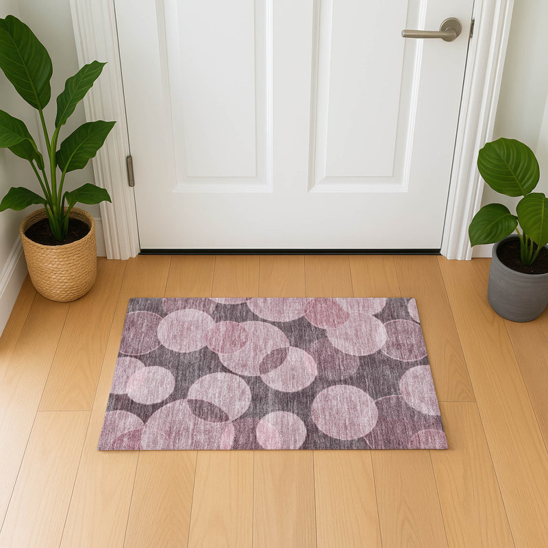 Premium Machine Washable Lubbers AMF1751 Geometric Rug, Rectangle 1'8" x 2'6"