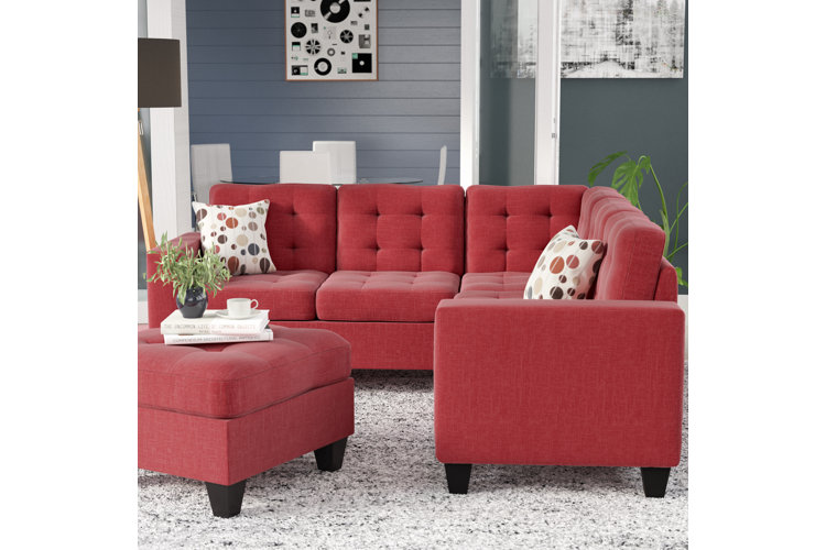 Pawnee 84" Wide Left Hand Facing Corner Sectional with Ottoman