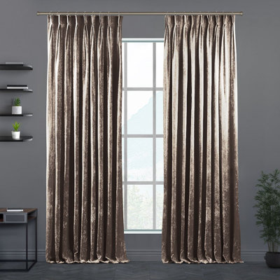 Velvet Semi-shee Single Curtain Panel