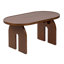 Table basse ovale moderne en bois Cotterell pour salon