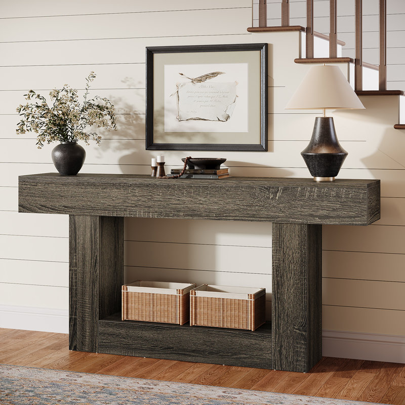 160cm Console Table, Grey, Grey