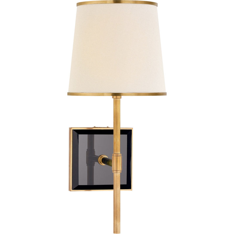 Kate Spade New York Bradford Medium Sconce, Soft Brass/Black