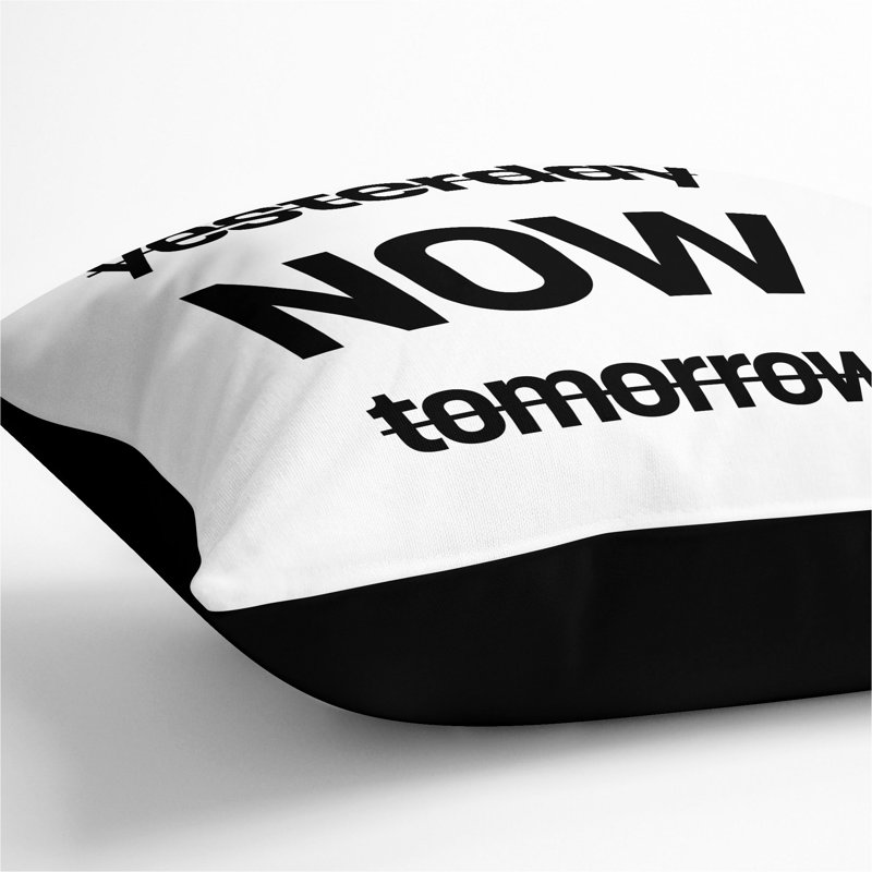 Now Square Throw Cushion, Black, 55cm H x 55cm W x 20cm D