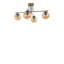 Lustre élégant en métal avec capuchon en verre, finition dorée et noire, 27,6 po x 27,6 po | Douille E27, 40 W maximum | Hauteur: 15,7 pouces | Éclairage élégant pour le salon, la salle à manger et les vestibules, indice de protection IP20-1806105588-1806105590