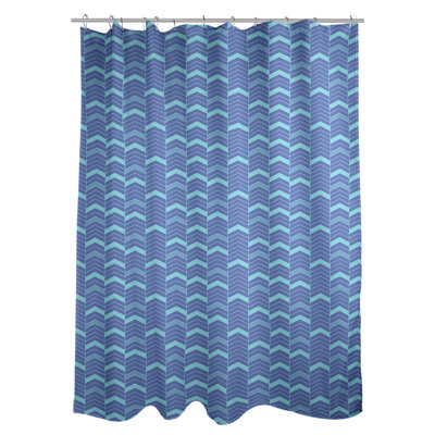 Rideau de douche simple à chevrons