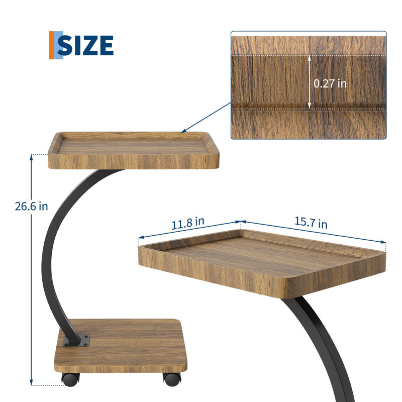 Table d'appoint Garvee C, Brun