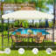 Pavillon jardin de patio en acier l 10 pi. x p 10 pi