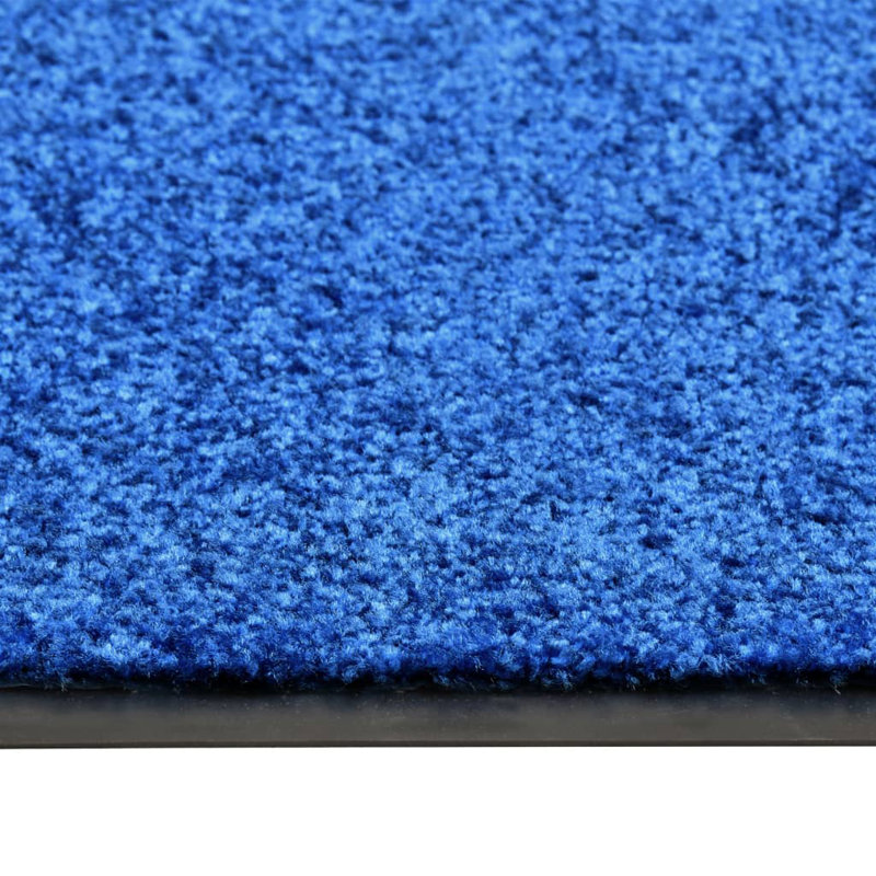 Deirore Non-Slip Solid Color Doormat, Blue, 0.9cm H x 60cm W x 40cm L