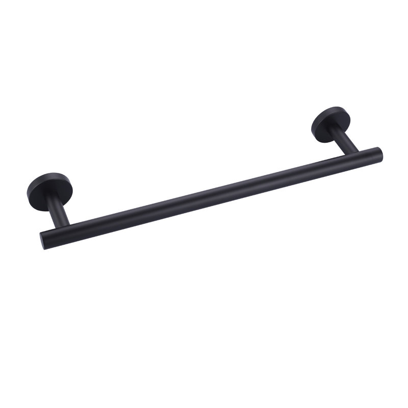 Barre à serviettes murale SUS304, Noir mat, H 2 po x l 16 po x P 3,1 po