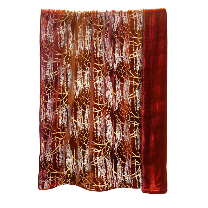 Willow Metallic Throw, Paprika, 74" L x 52" W