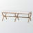 Omara Seagrass and Metal Accent Bench in Japandi, 18.69" H X 52.15" W X 20.06" D