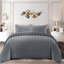 Aspire Homeware 4 Piece Hotel Quality Striped Duvet Bedding Set with Pillowcases and Fitted Sheet for Luxury Bedding Comfort-119236704-119236712