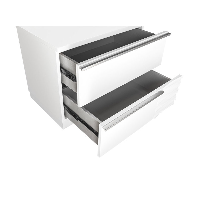 Fenner 24" White 2 Drawer Nightstand 