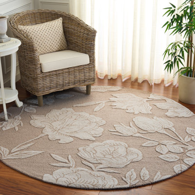 Laine touffetée à la main Glamour Viscose Tapis d'intérieur floral en coton