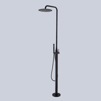 Stainless Steel Free Standing Outdoor Shower and Footwash Spout