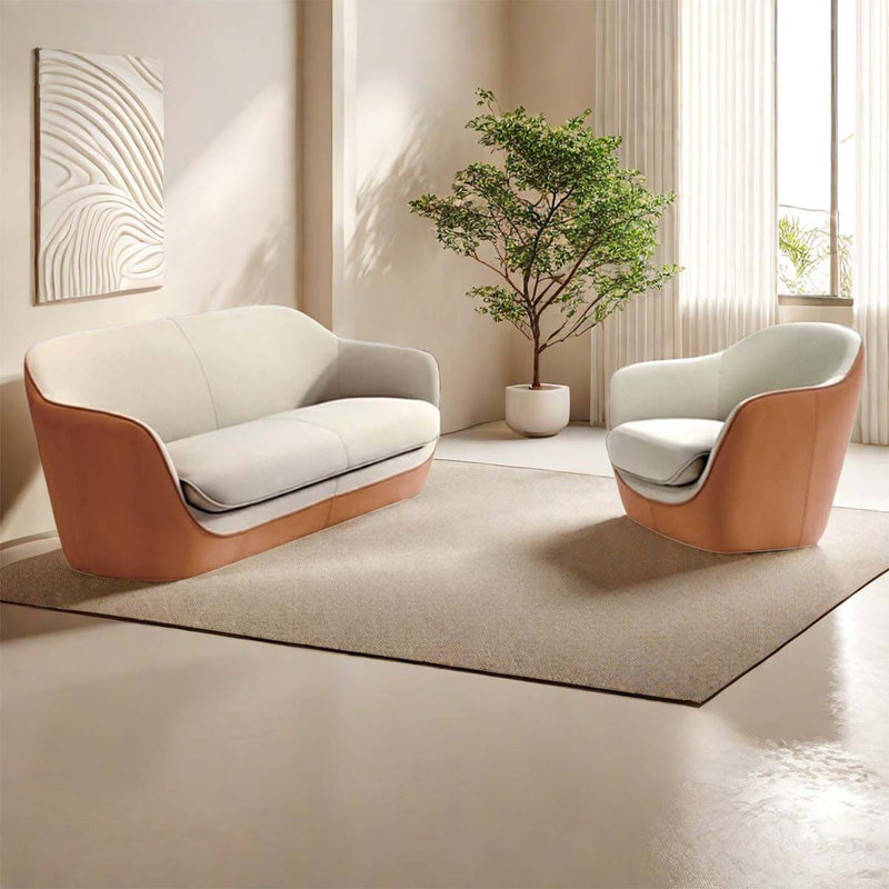 Combinaison de canapé de style nordique simple et moderne