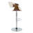Archaimbaud Swivel Upholstered Adjustable Height Counter Stool with Metal Frame