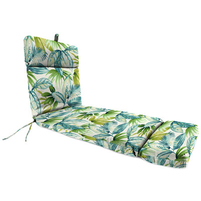 72" x 22" Outdoor Chaise Lounge Cushion with Ties and Loop