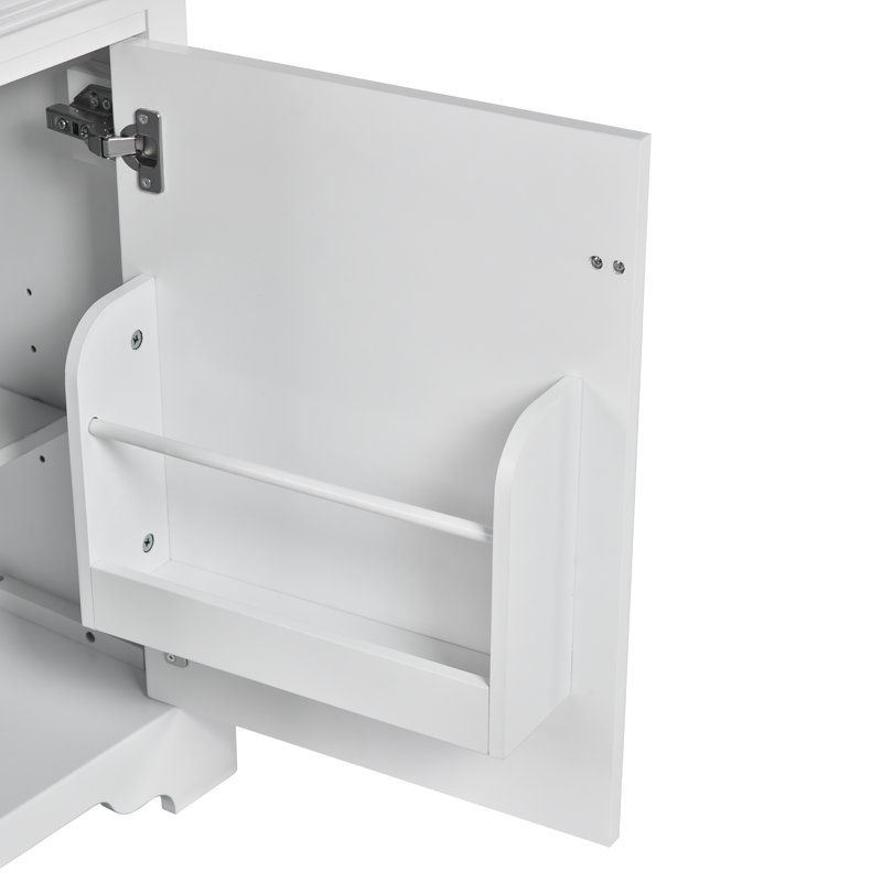 Meuble-lavabo 20 po avec comptoir en céramique, Blanc