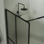 Paroi de douche 34 po x 72 po pour porte en verre trempé givré, structure en aluminium noir