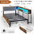 Corner Bed Frame with 2 Drawers and Storage Bookcase, Daybed with Charging Station and LED Lights-887620061