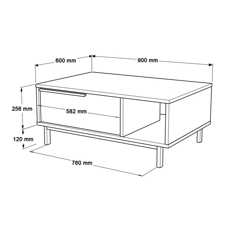 Glorias Coffee Table, Walnut