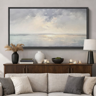 «Coastal Beach Tranquil Shores Serene Coastal Landscape», reproduction sur toile