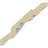 Endurathane BulwarkDentil and Rope Crown Moulding, 3 1/2"H x 3 7/8"P x 5 1/8"F x 94 1/2"L, (1 3/8" Repeat), Factory Primed