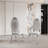 Kamien Solid Back Side Chair Dining Chair With Stainless Steel Legs-804848186-804848191