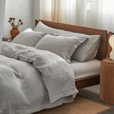 Ensemble de housse de couette 100% lin