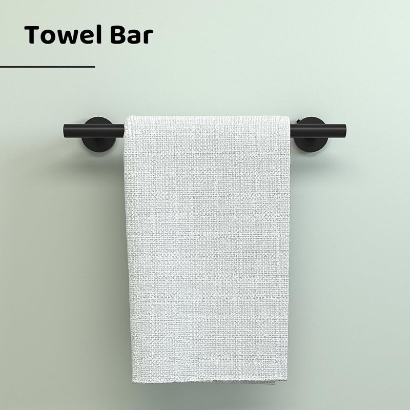 14 Pieces Bathroom Hardware Accessories Set Towel Bar Set Wall Mounted