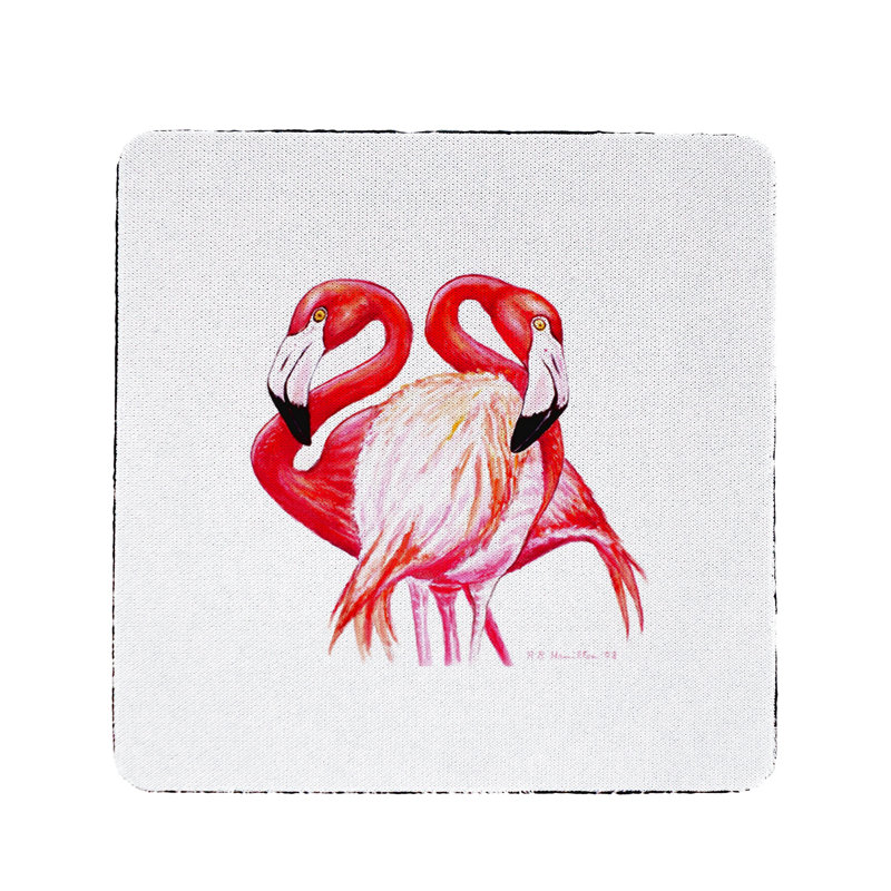 Sous-verre deux flamant roses Trujillo