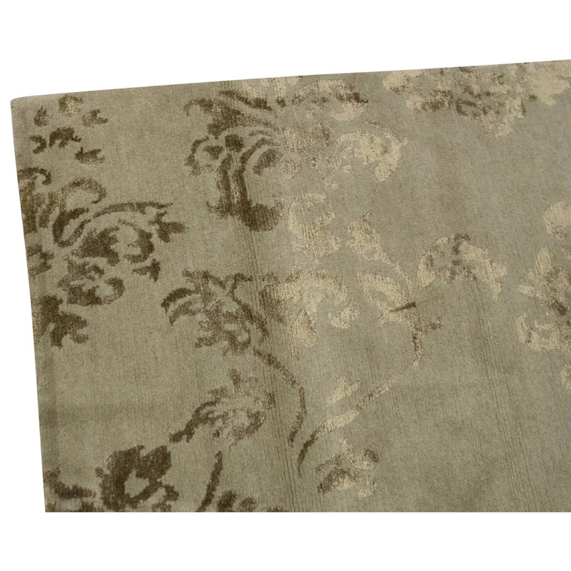 Handmade Silk and Wool Area Rug