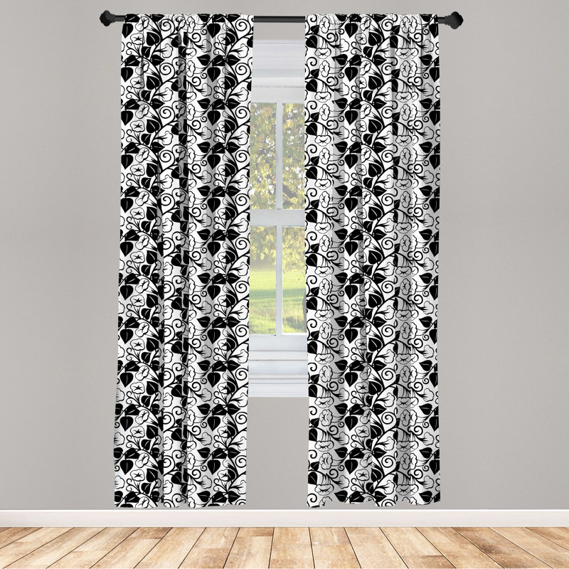 Paire de rideaux semi-transparents avec passe-tringle, 28 po x 84 po