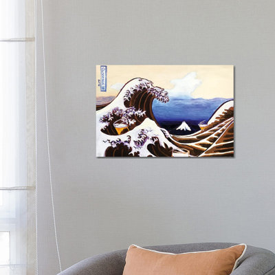 Beer Wave by Scott Clendaniel - Wrapped Canvas Print