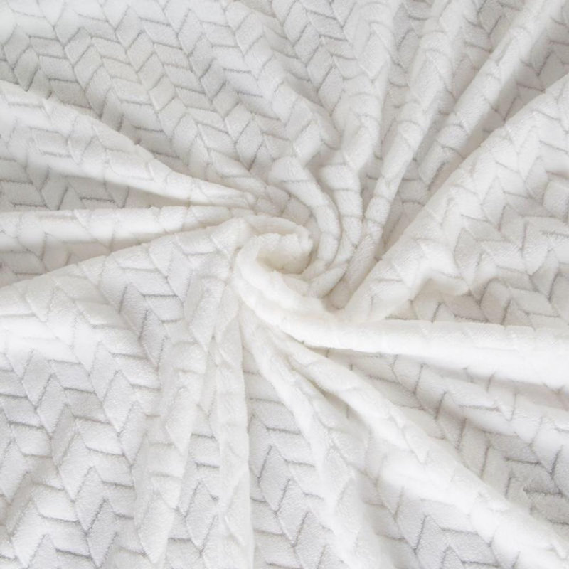 Aaima Canora Grey Blanket, Cream, W160 x L70cm