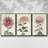 " Antique Turpin Botanical VII " 3 - Pieces-97759590-97759597