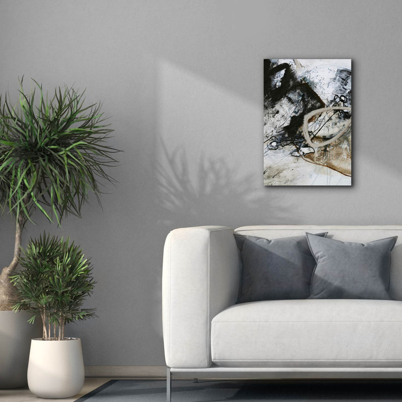 «Black and White 2» par Design Fabrikken, estampe numérique sur toile, H 26 po x l 18 po x P 0,75 po