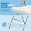 Ensemble de 2 chaises pliantes, plastique blanc