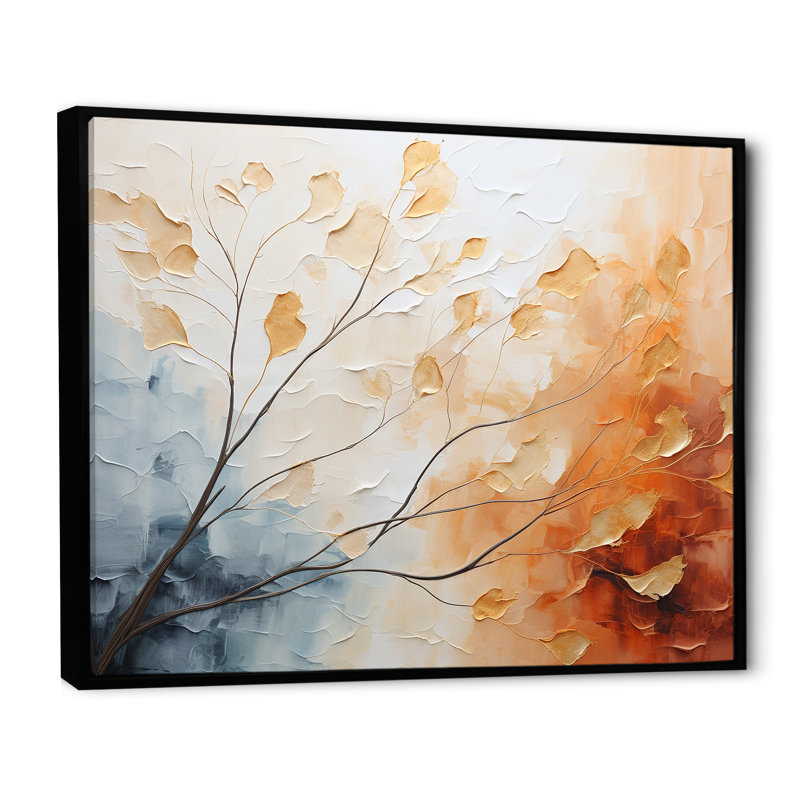 Paysage de rêve avec arbre, Cadre flottant noir, H 12 po x l 20 po x P 1 po