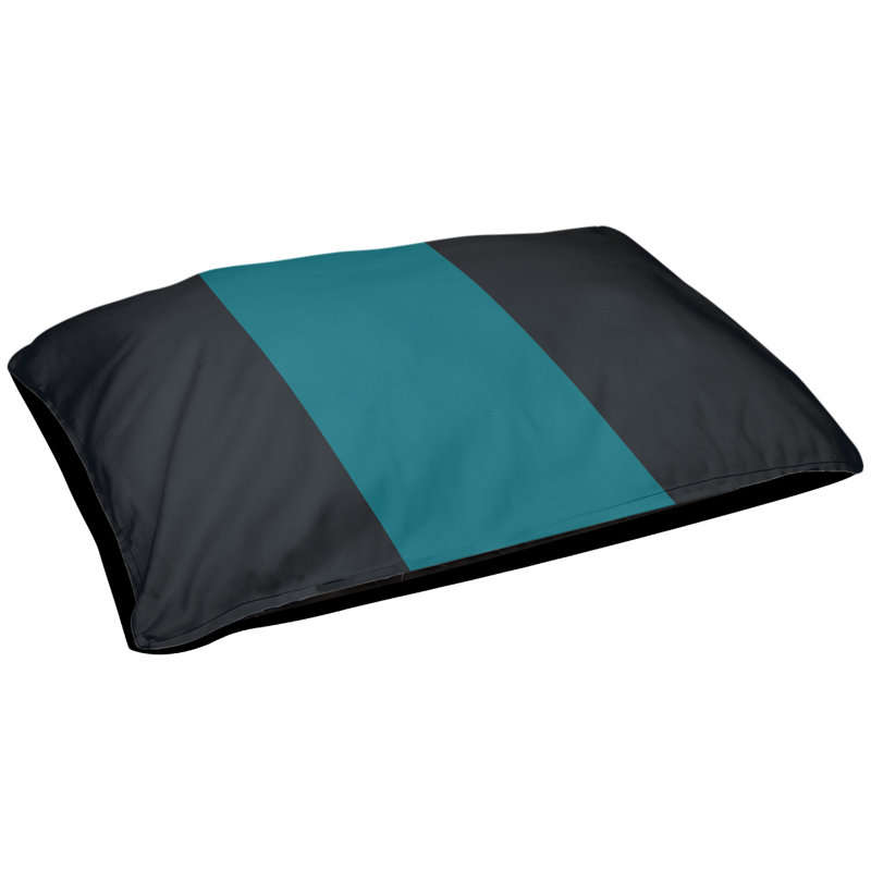 Coussin pour chien Auburn, Très grand (l 50 po x P 40 po x H 7 po), Noir / bleu sarcelle